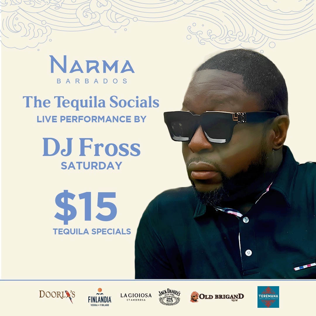 The Tequila Socials Saturdays - Live Performance by DJ Fross, $15 Tequila Specials